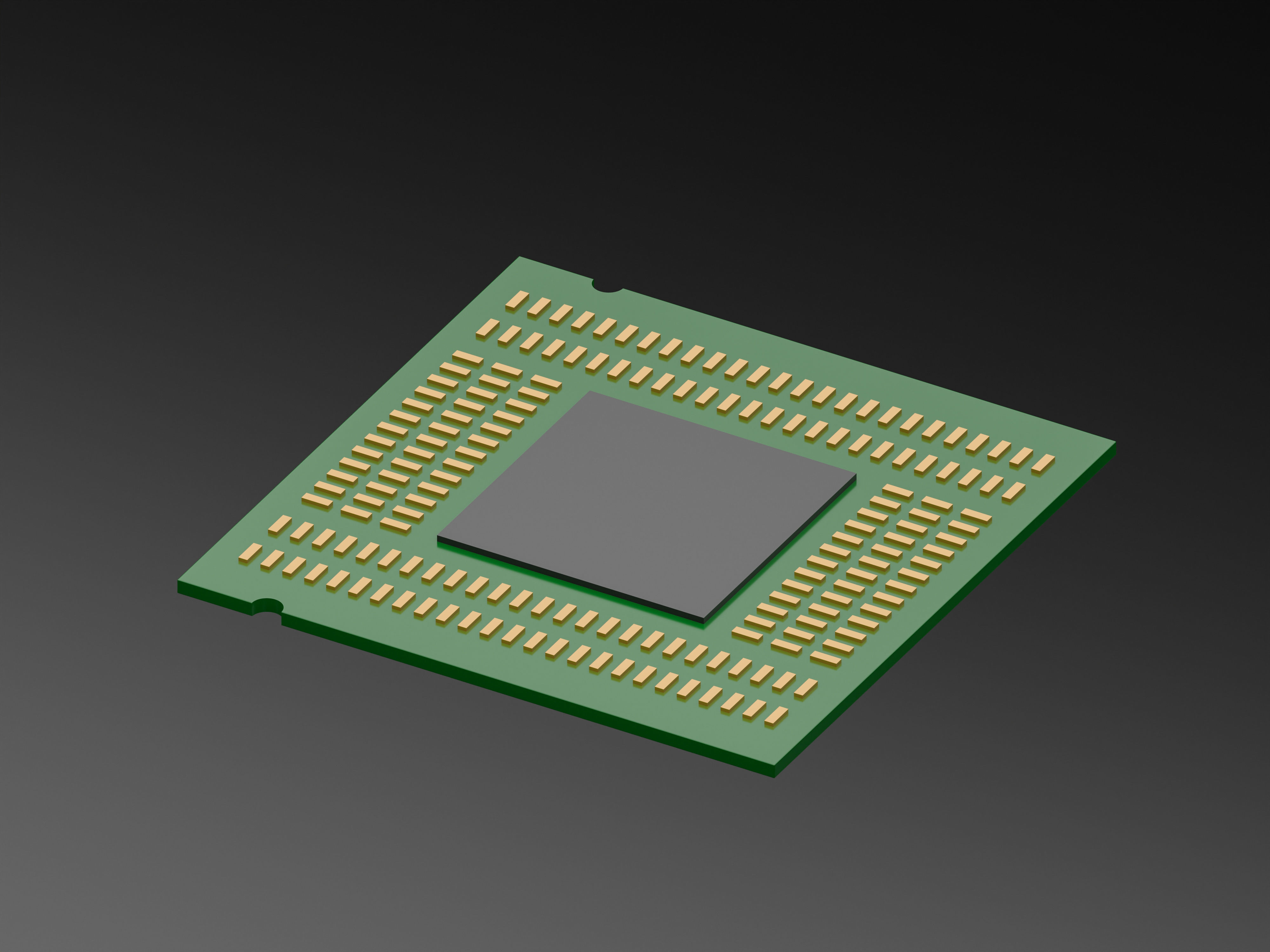 Computer chipset 3D model_1