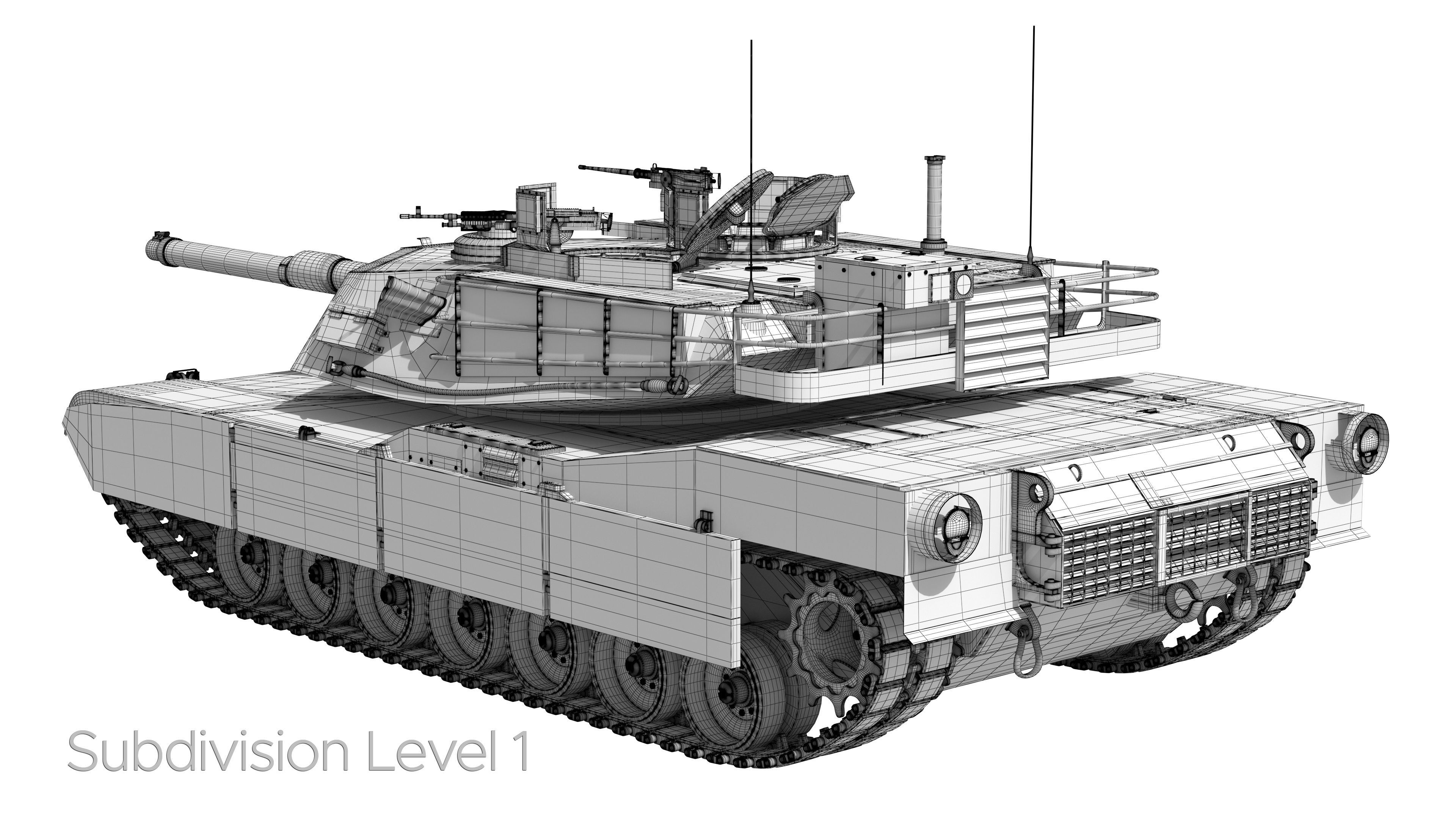 M1A2 Abrams Rigged 3D model_41