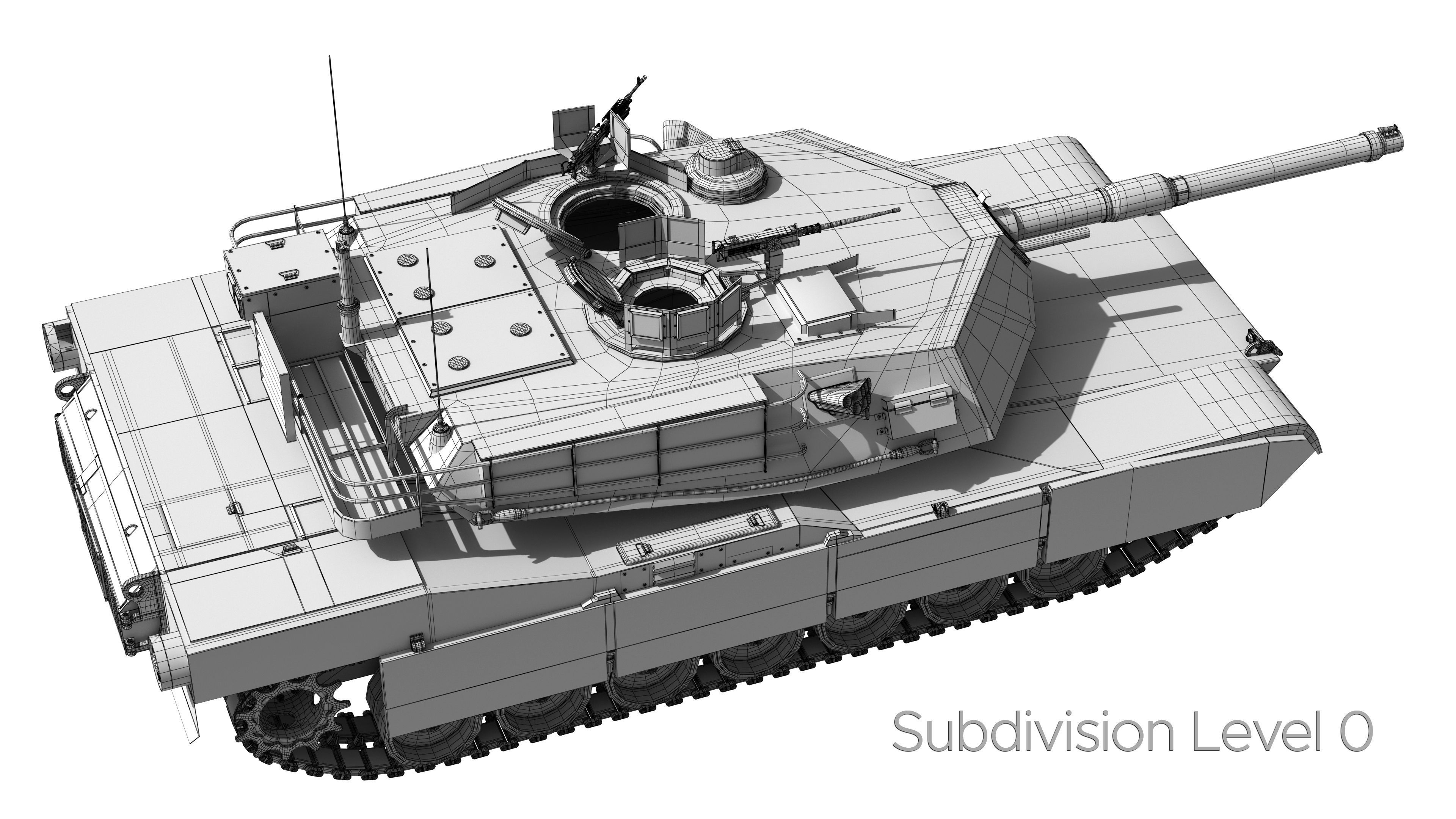 M1A2 Abrams Rigged 3D model_34