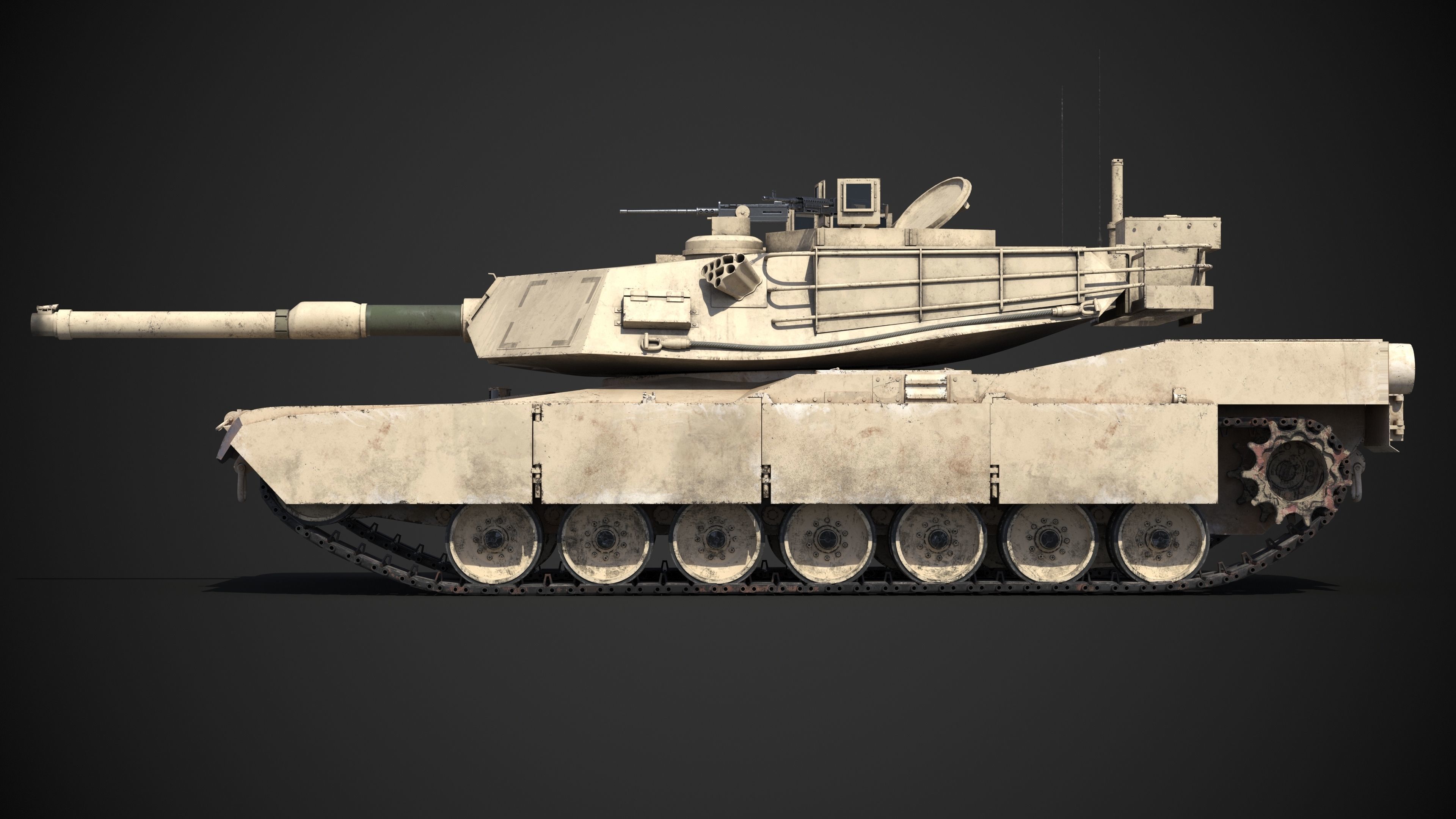 M1A2 Abrams Rigged 3D model_20