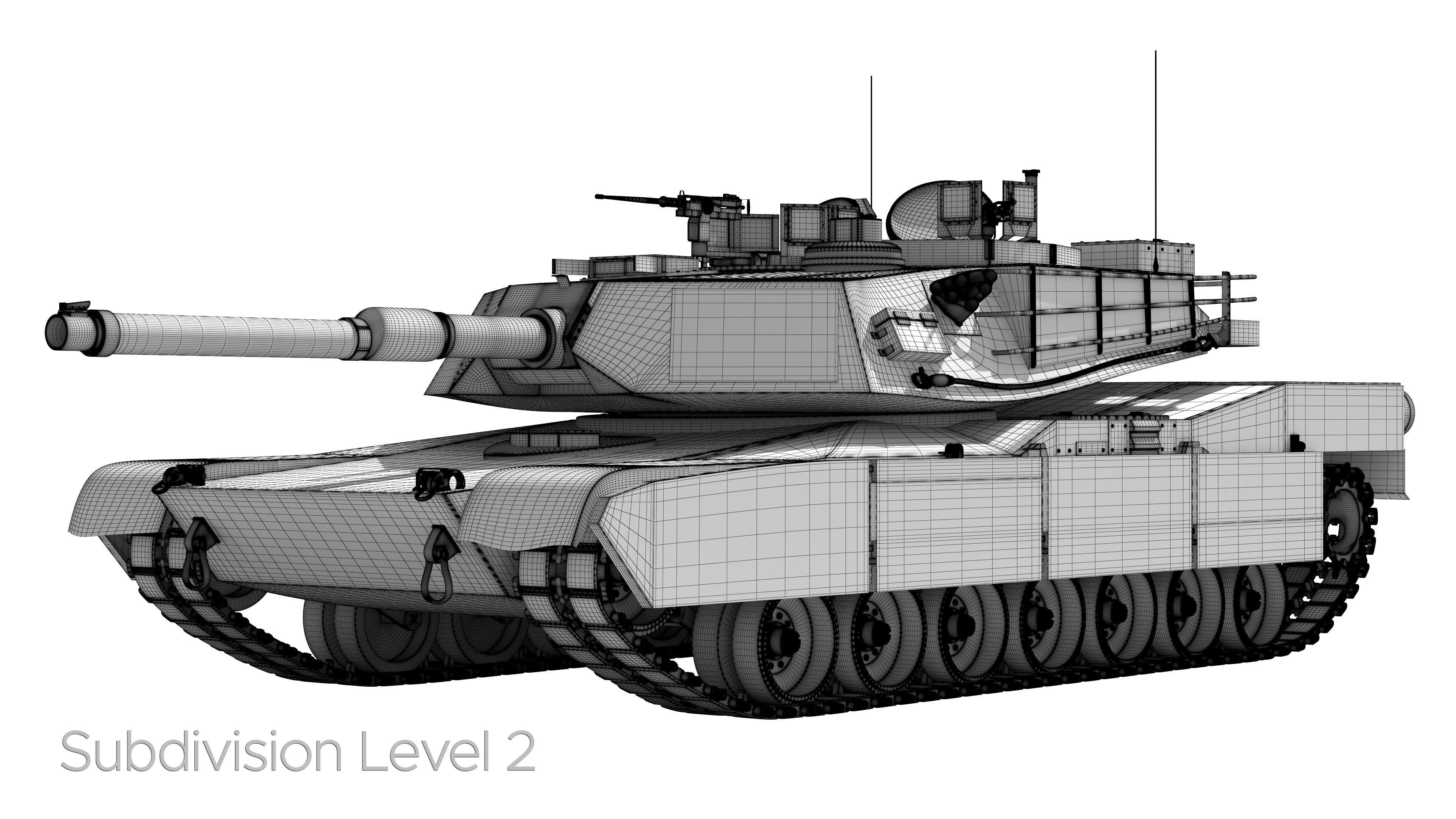 M1A2 Abrams Rigged 3D model_39