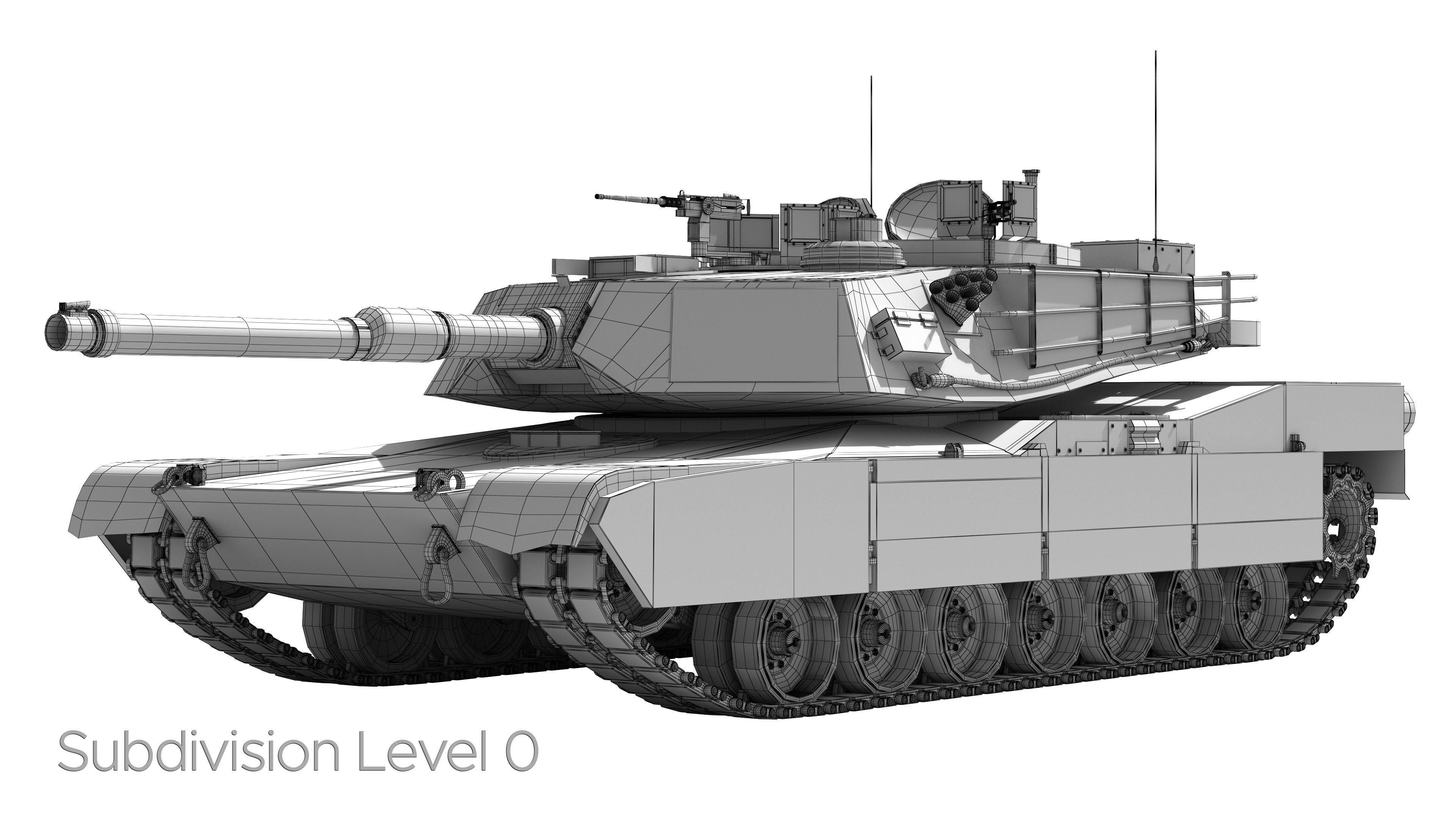 M1A2 Abrams Rigged 3D model_37