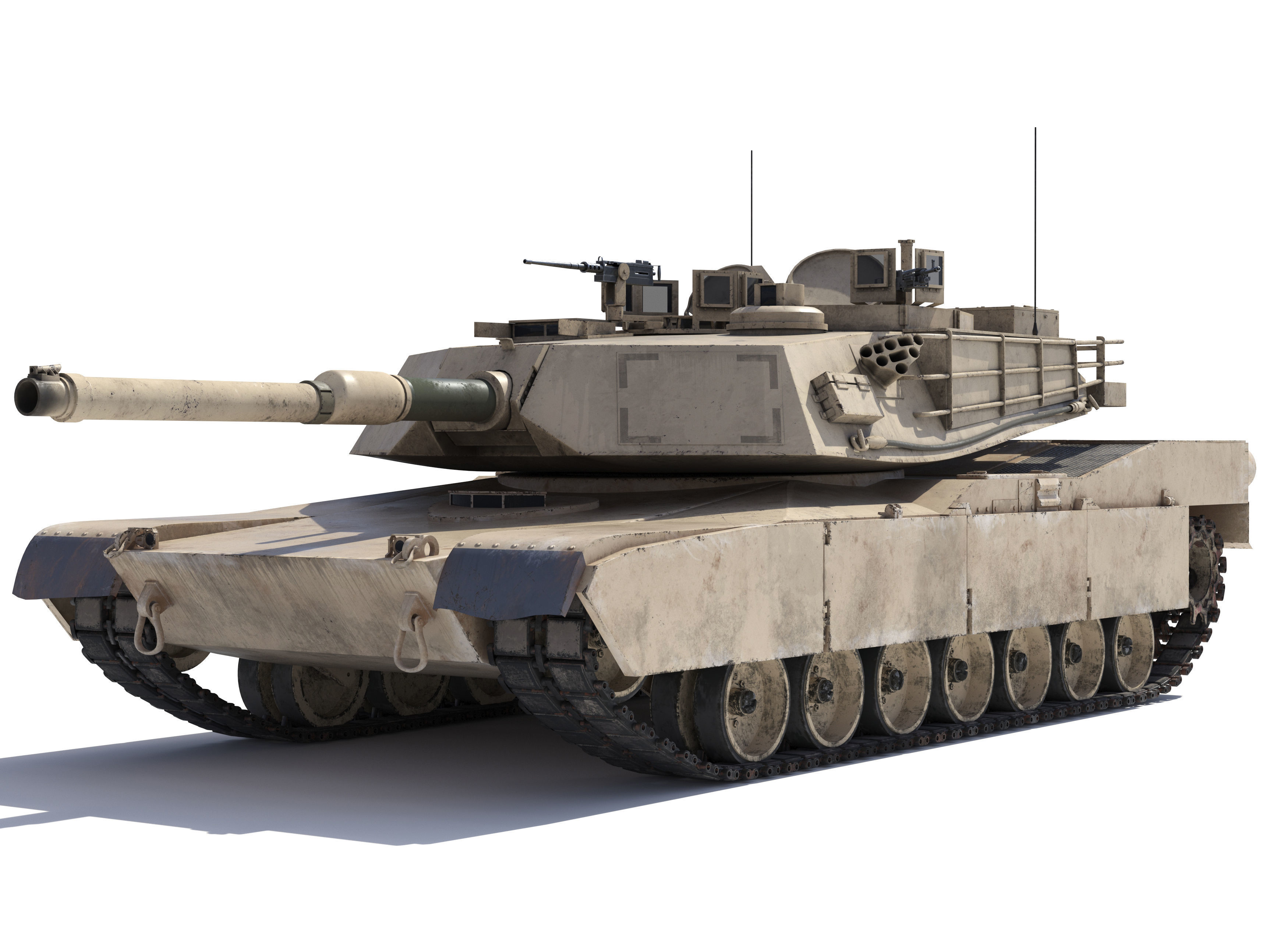 M1A2 Abrams Rigged 3D model_0