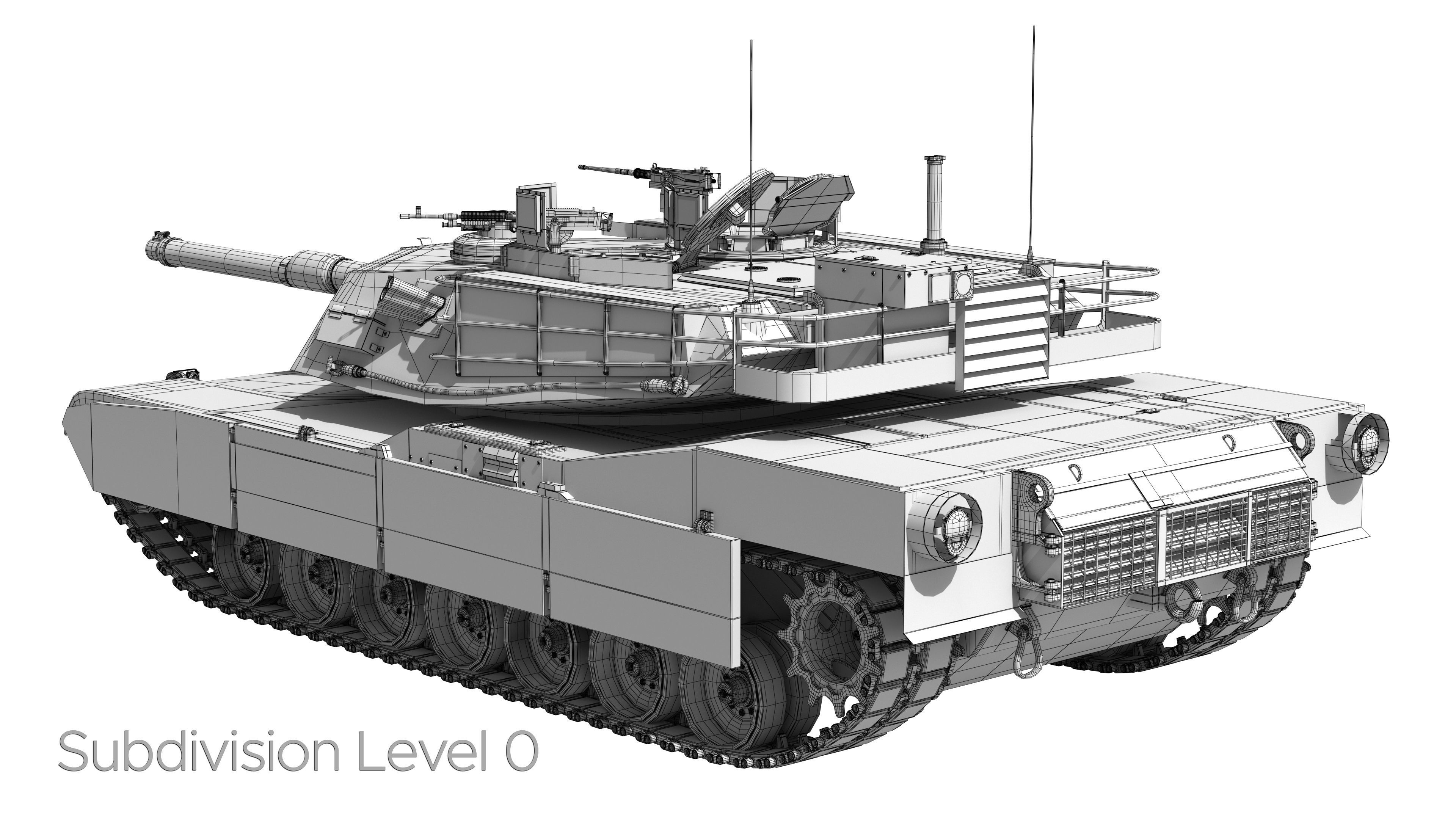 M1A2 Abrams Rigged 3D model_40
