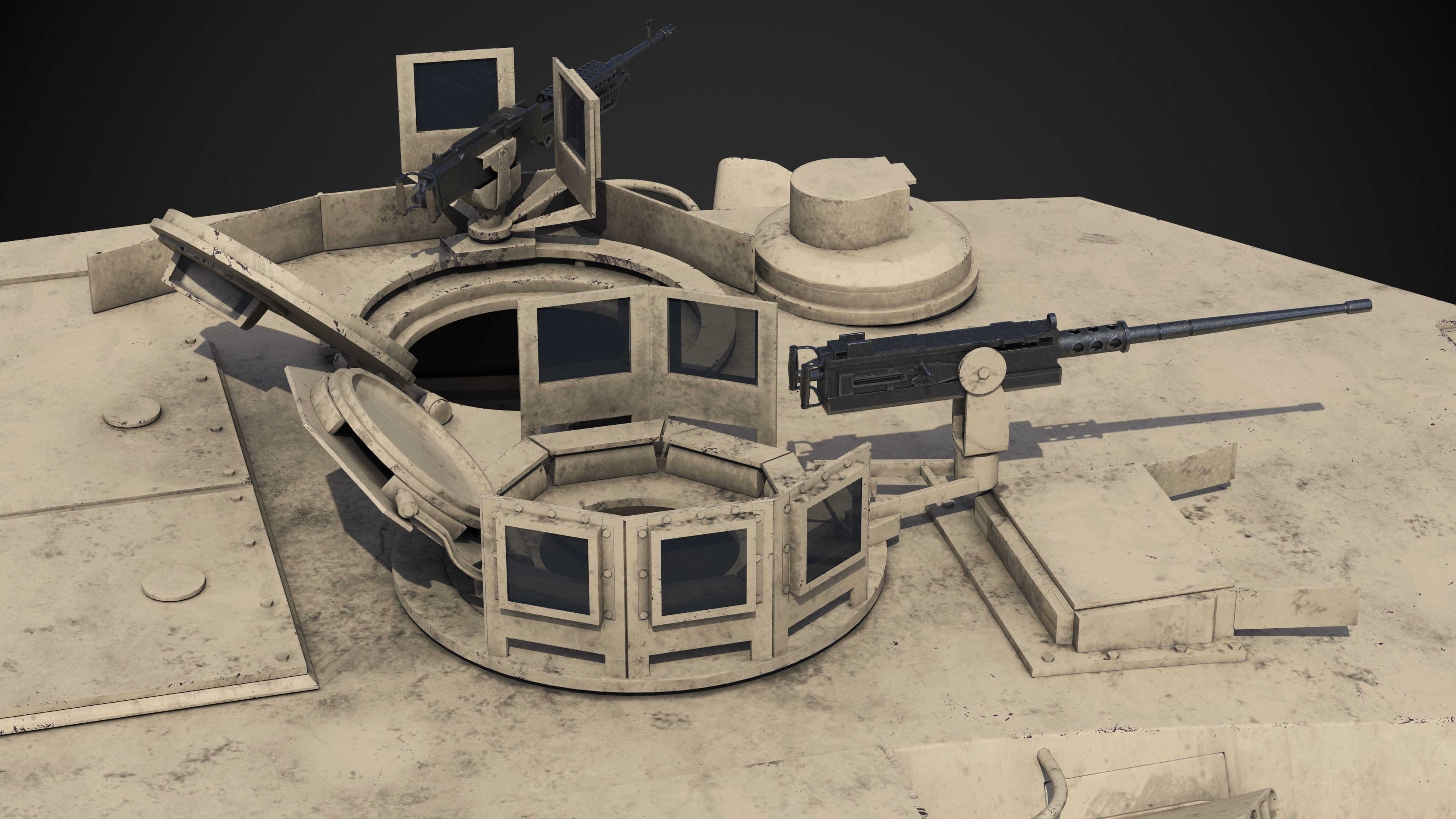 M1A2 Abrams Rigged 3D model_7