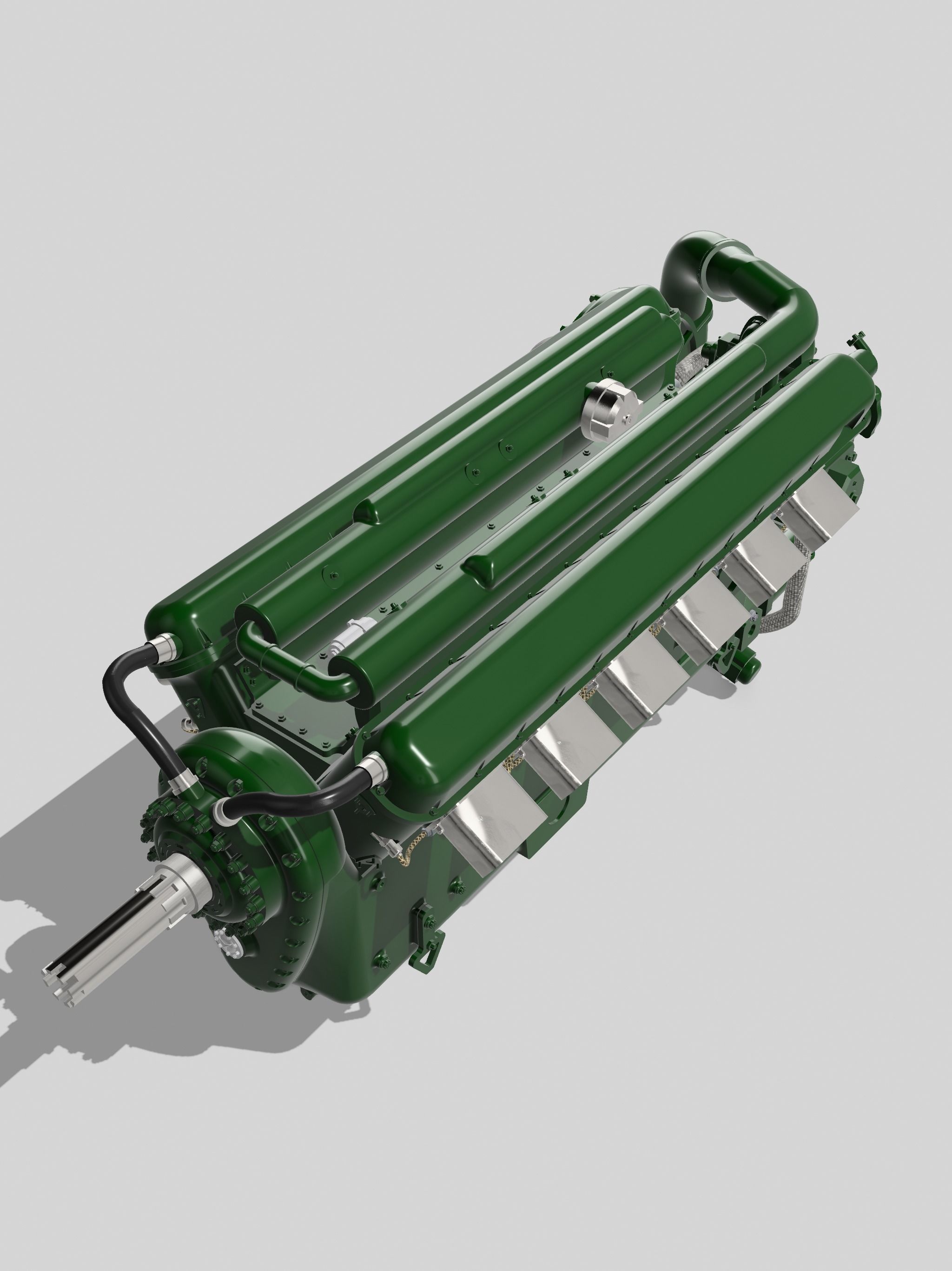 Daimler Benz DB600 V12 Supercharged Engine 3D print model_1