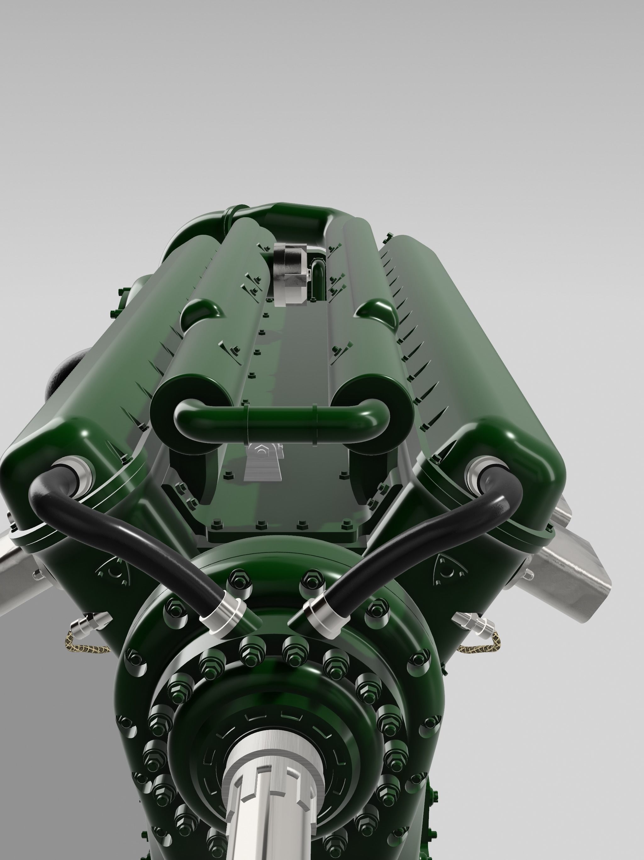 Daimler Benz DB600 V12 Supercharged Engine 3D print model_15