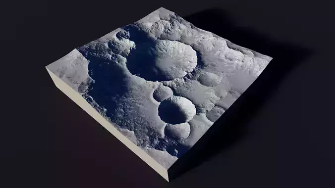 Cratered Moon - Terrain Model A 3D model
