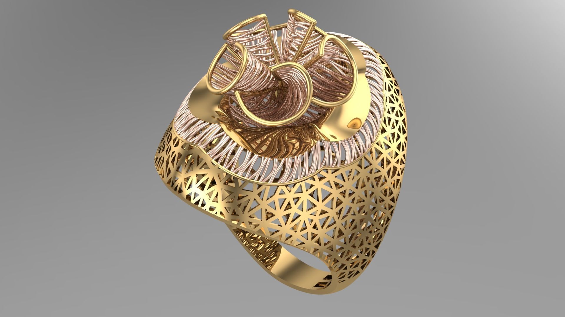 DOUBLE PIECE RING COLLECTION-R01 3D print model_1