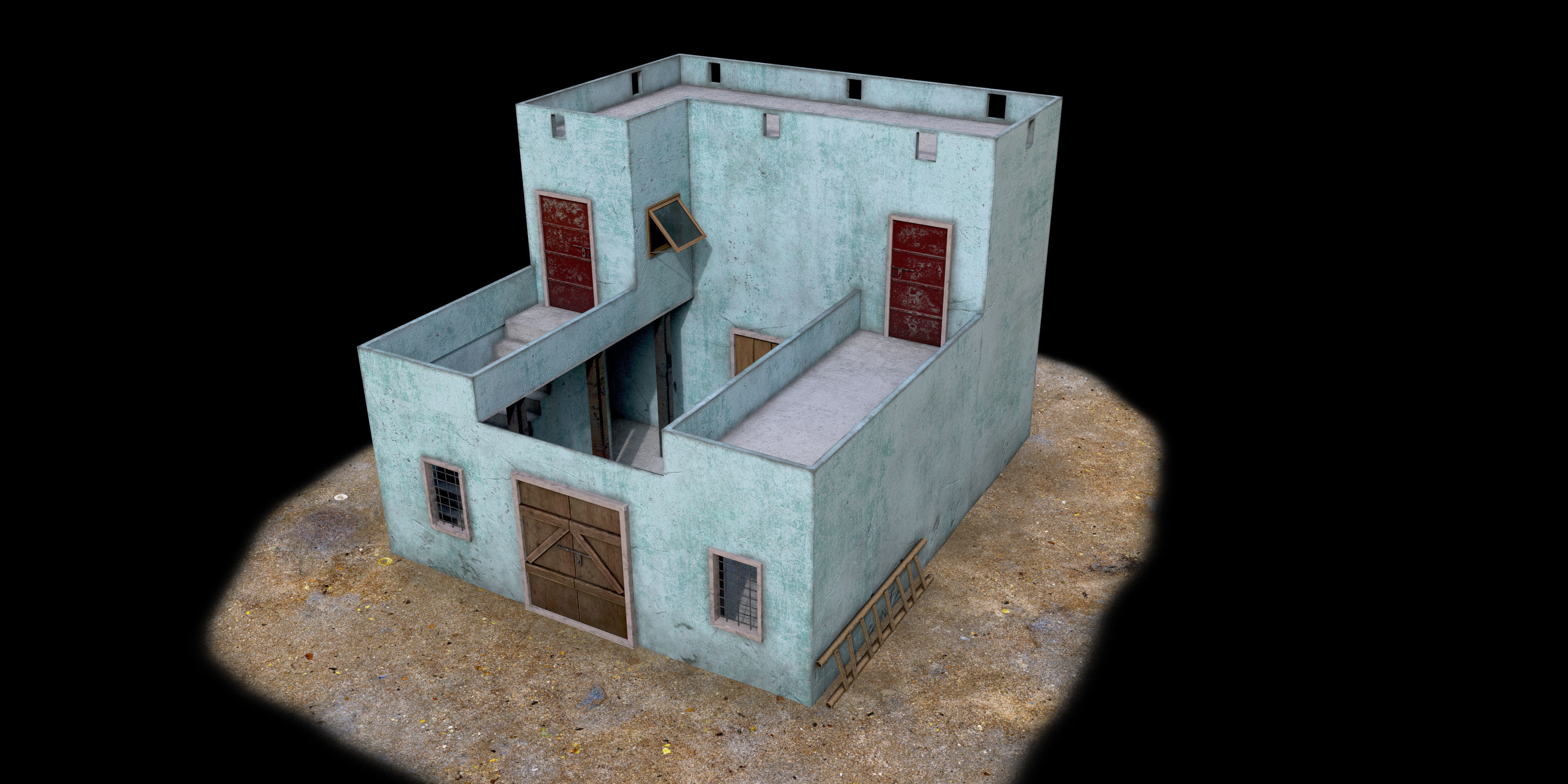 House Game Ready 10 Low-poly 3D model_4