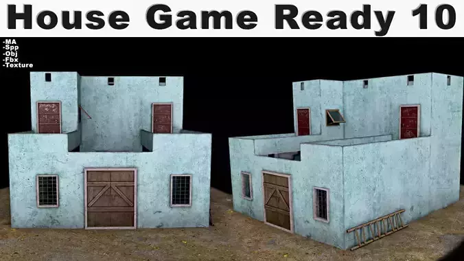 House Game Ready 10 Low-poly 3D model