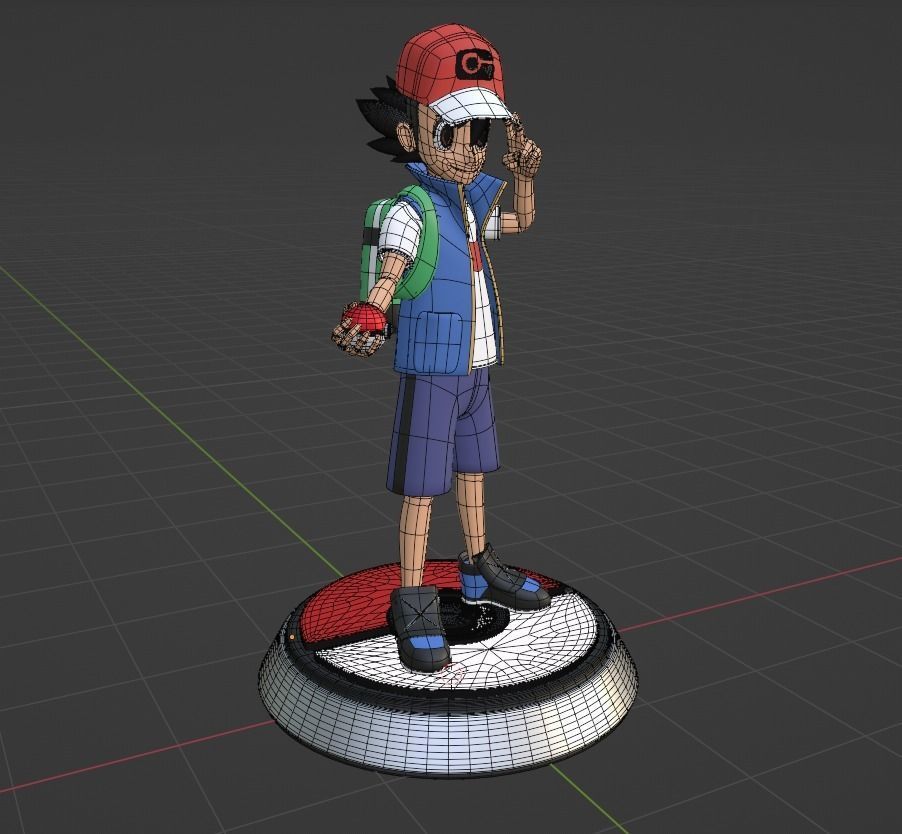 Ash Ketchum - Pokemon 3D model_4