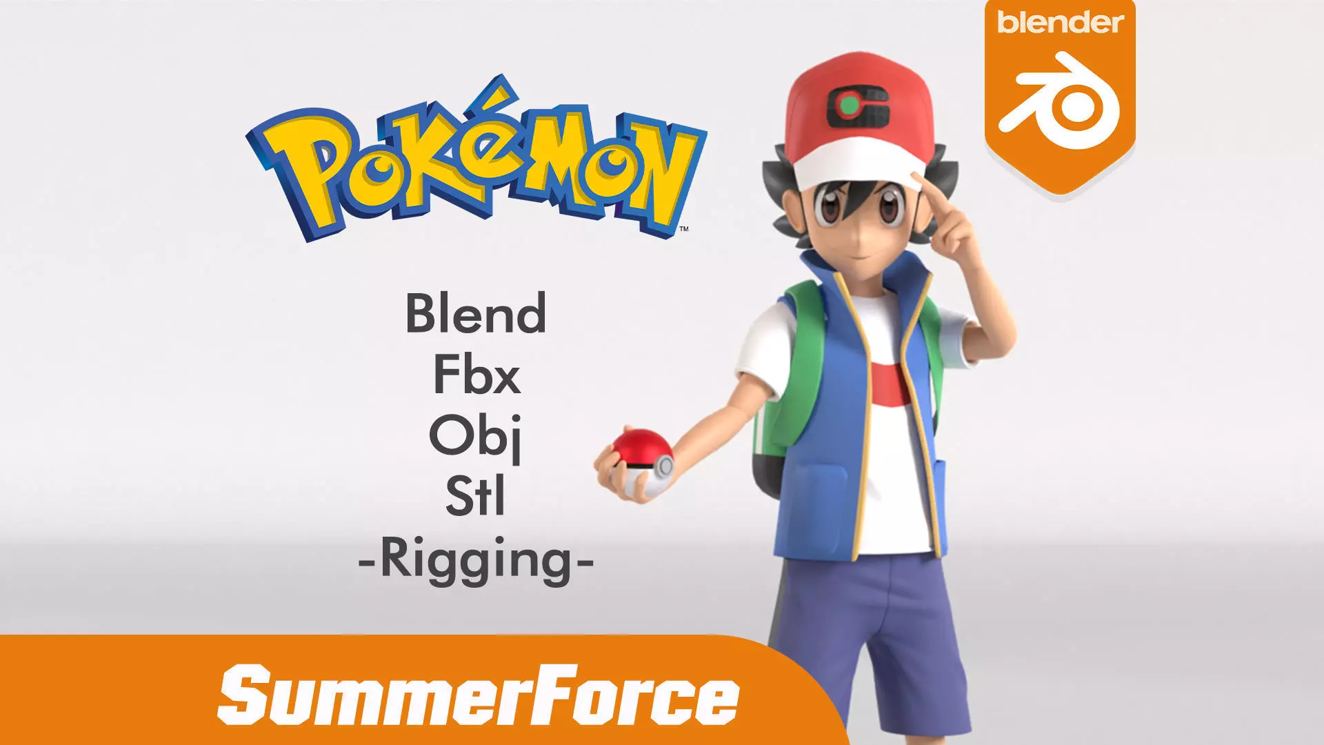 Ash Ketchum - Pokemon 3D model_0