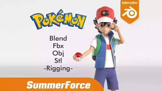 Ash Ketchum - Pokemon 3D model
