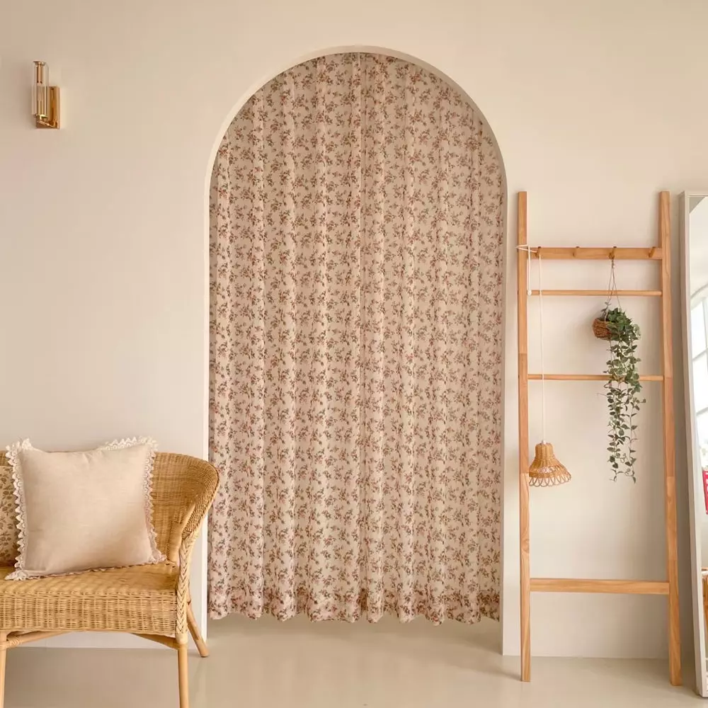 Chiffon Cover Curtain Flower 3D model