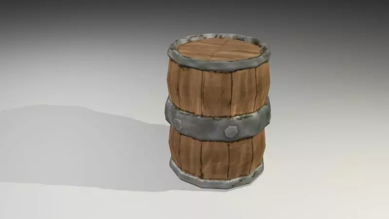 Amazing barril Free low-poly 3D model