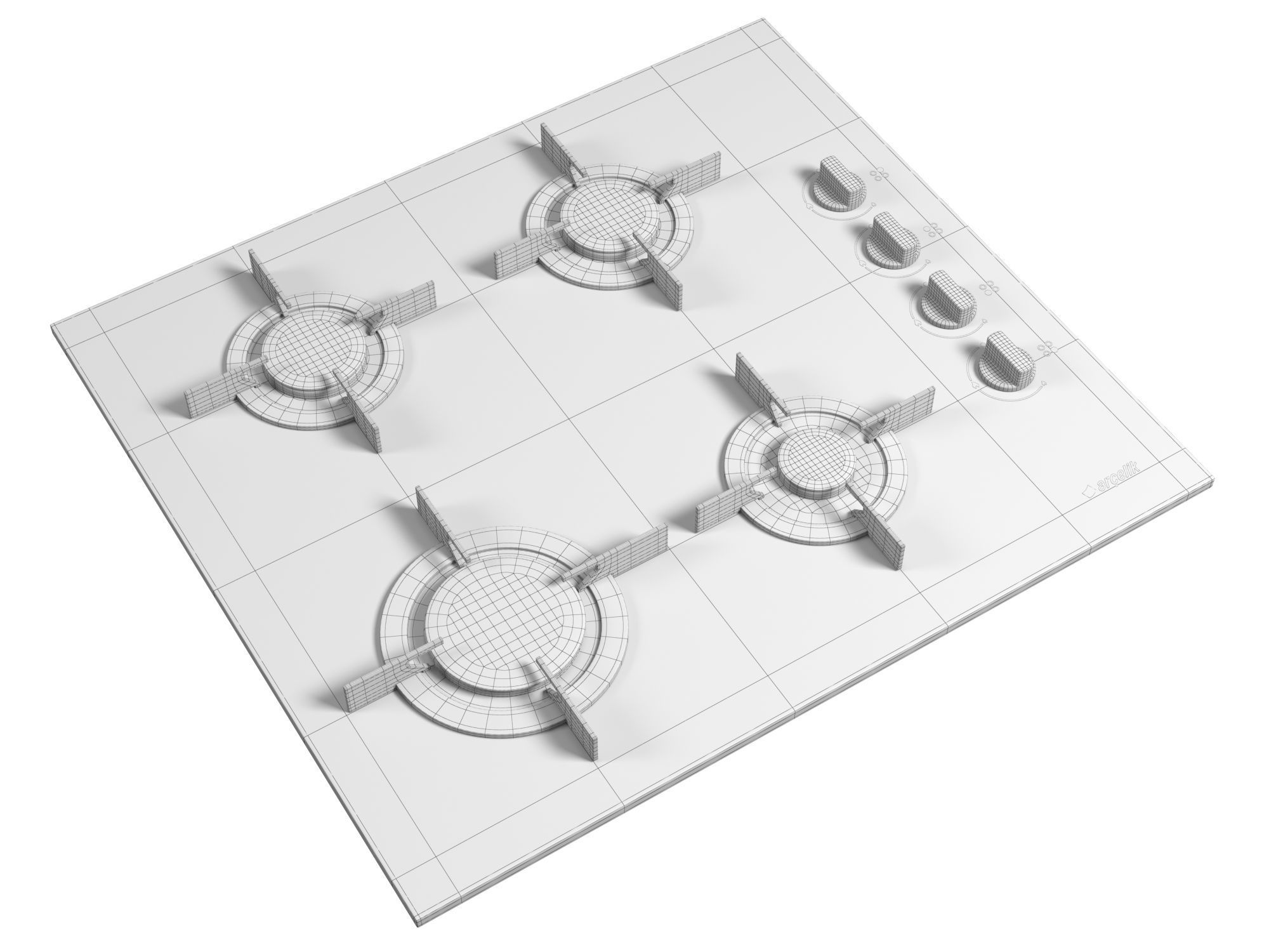 Countertop Stove Arcelik OCD T 601 ES 3D model CGTrader