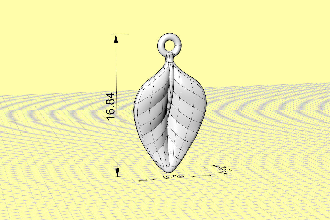 Leaf Charm Set - Leaf Charm for Ring Earrings Bracelet 3D print model_21