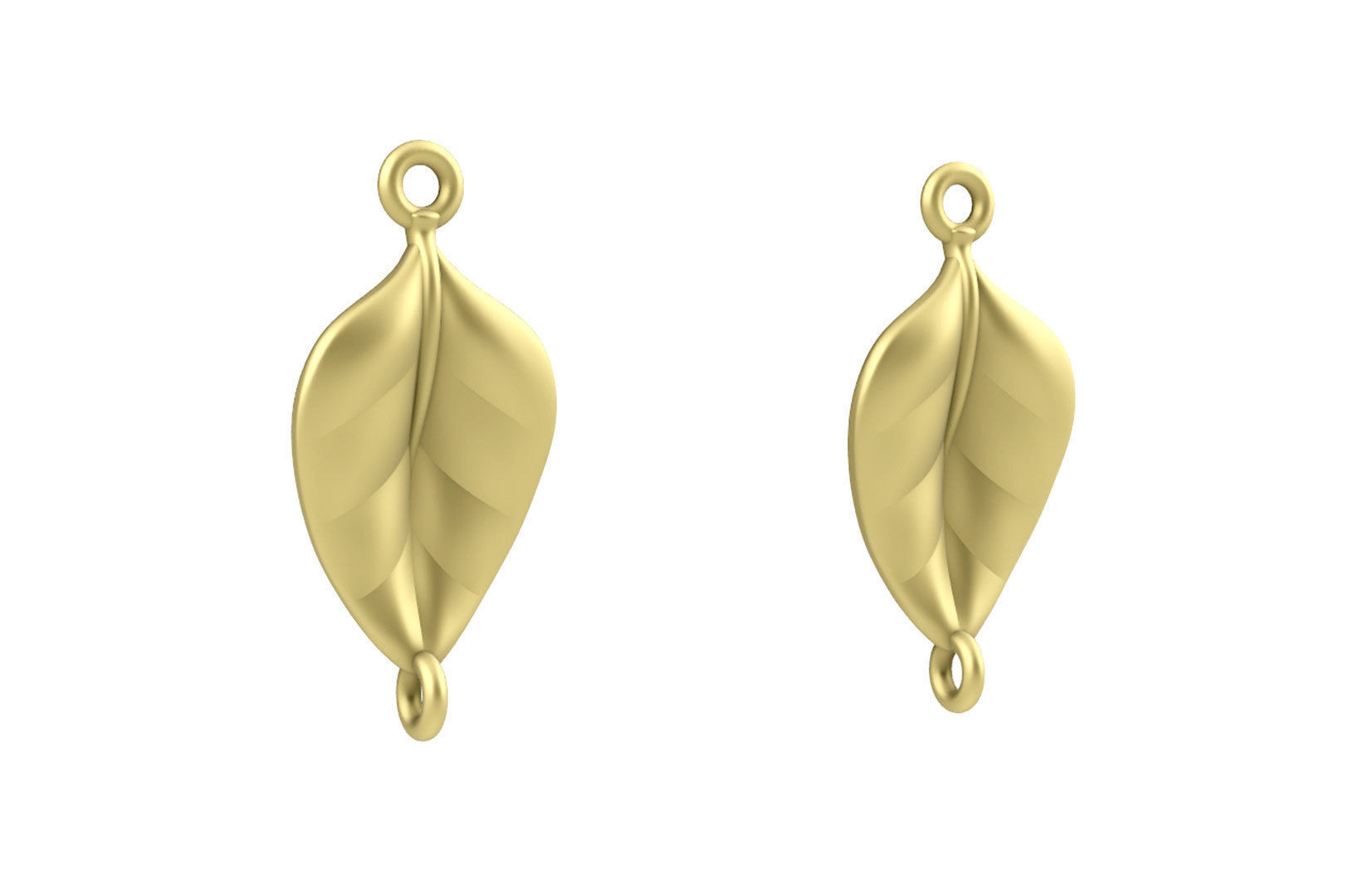 Leaf Charm Set - Leaf Charm for Ring Earrings Bracelet 3D print model_15