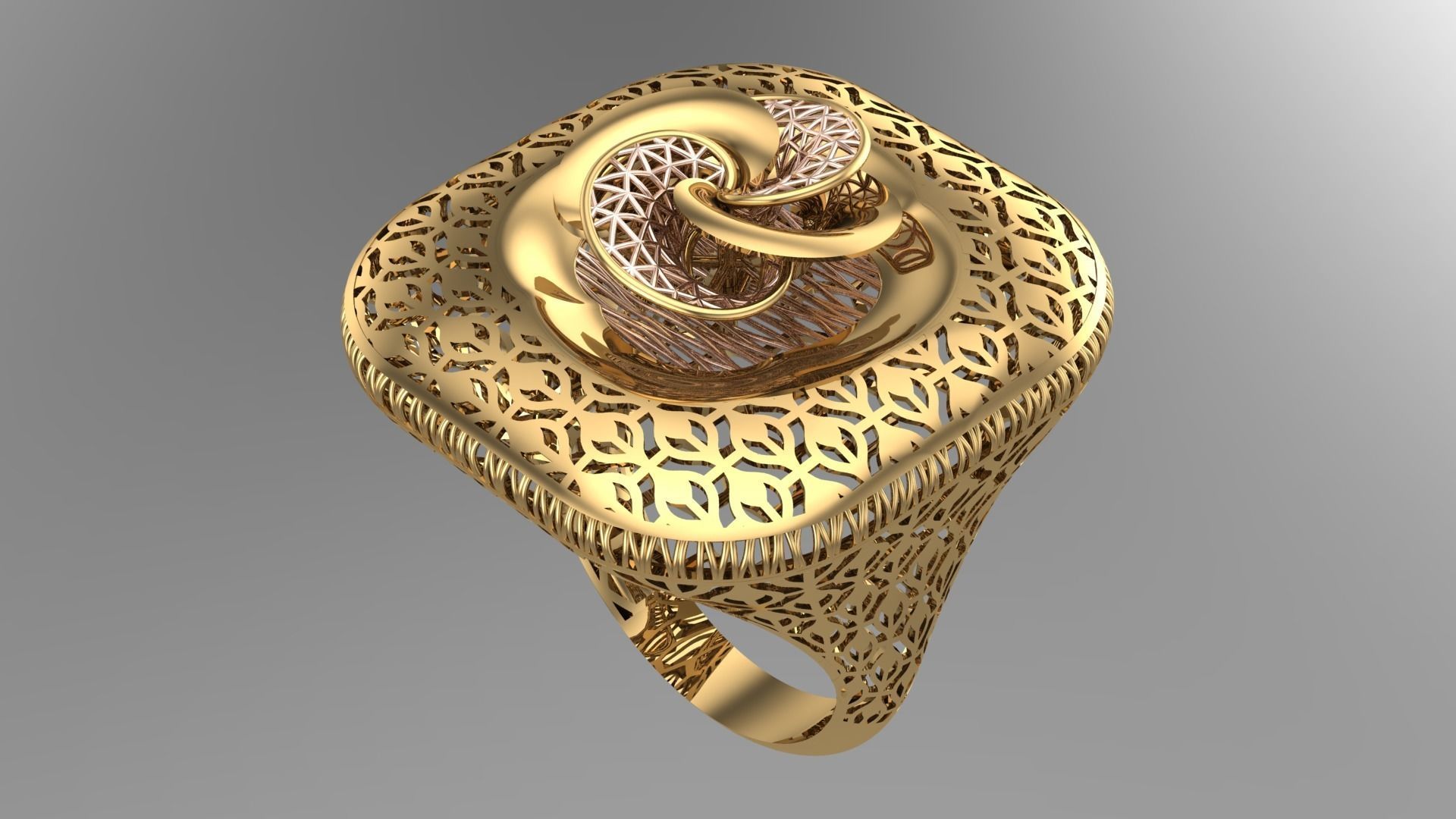 DOUBLE PIECE RING COLLECTION-R06 3D print model_1