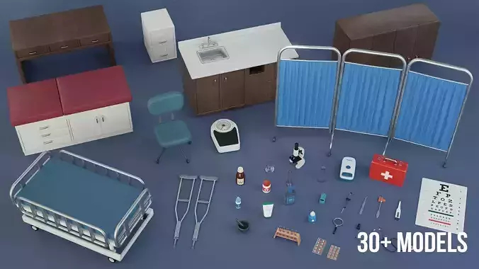 Medical Accessories Kit 3D model