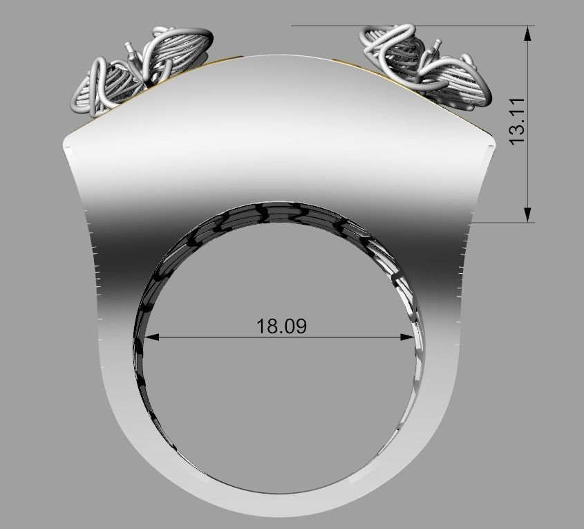 DOUBLE PIECE RING COLLECTION-R12 3D print model_3