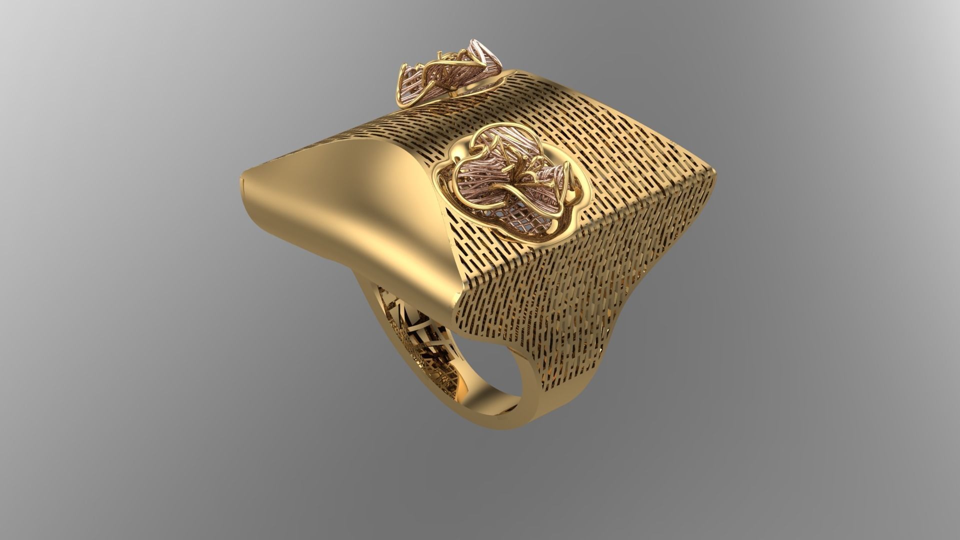 DOUBLE PIECE RING COLLECTION-R12 3D print model_1