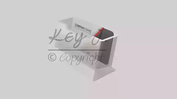 Business card holder with card 3D model