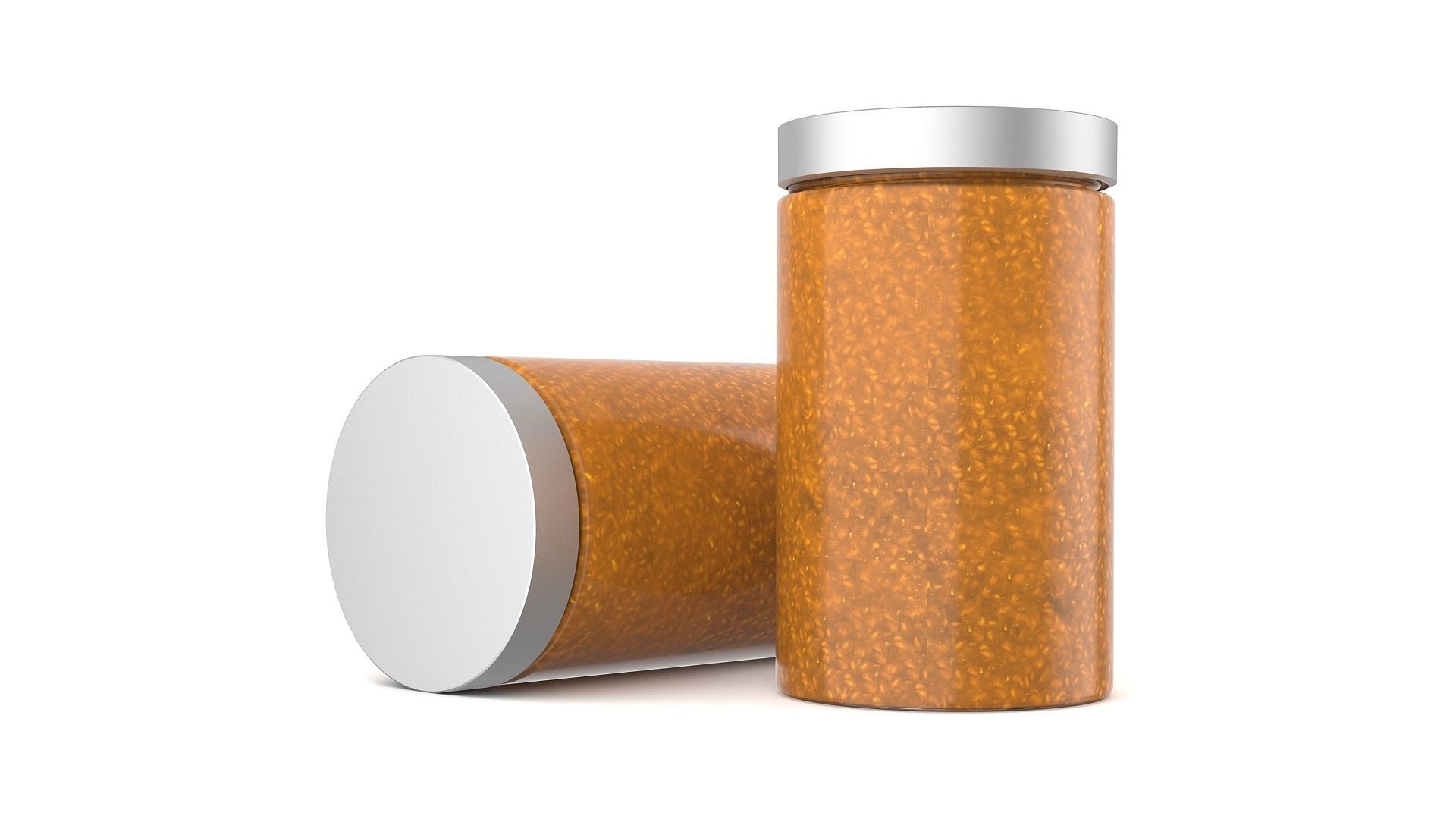 Glass Jam Jar  3D model_2