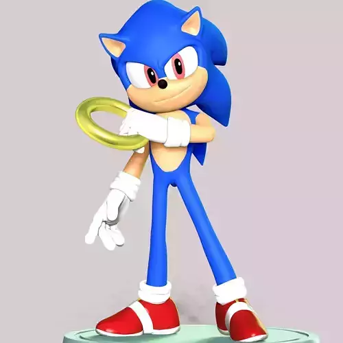 The Sonic Fanart 3D print model