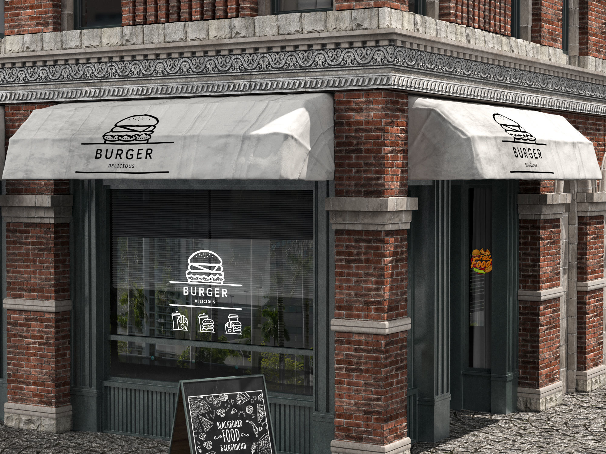 brick building 2 3D model_3