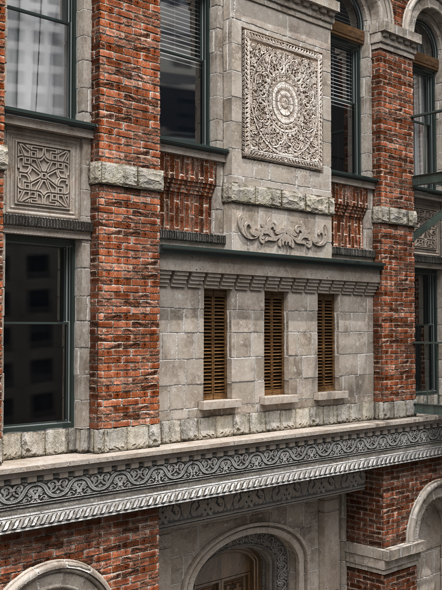 brick building 2 3D model_8