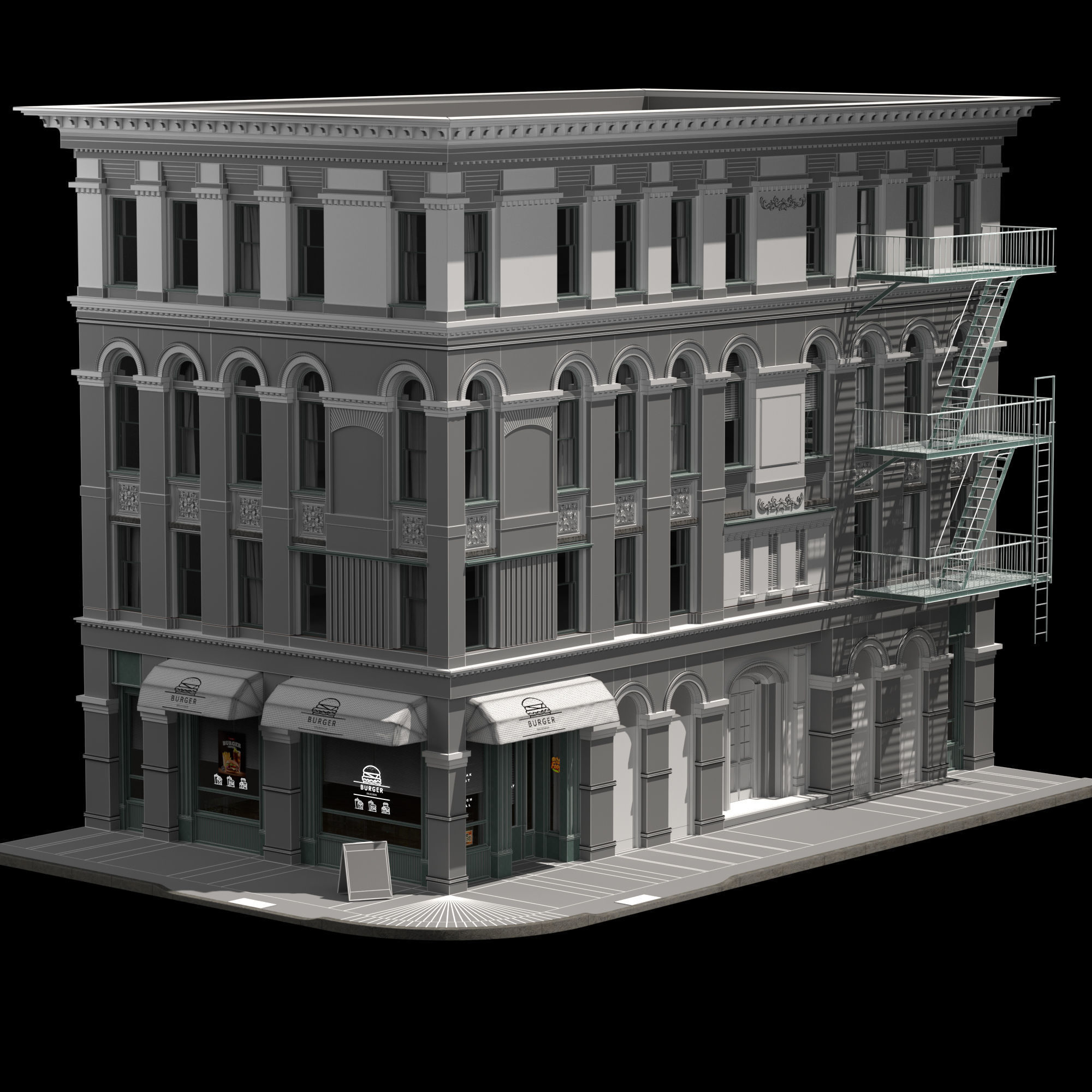 brick building 2 3D model_16