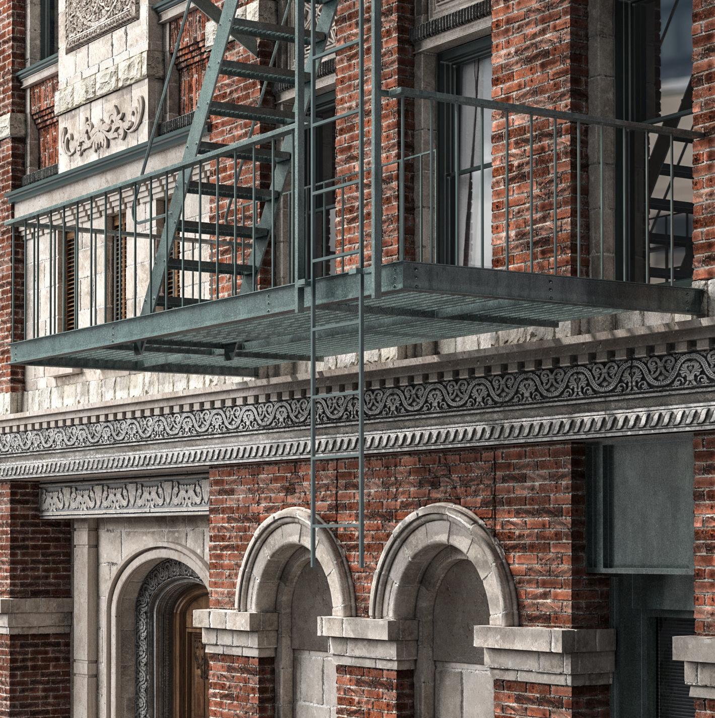 brick building 2 3D model_14