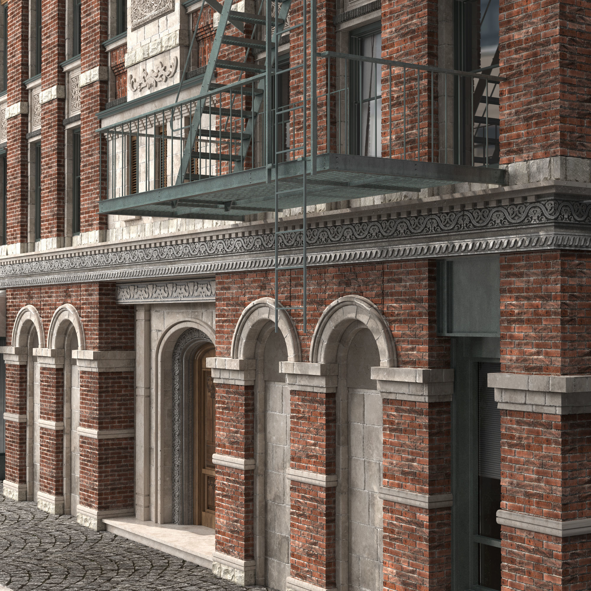 brick building 2 3D model_13
