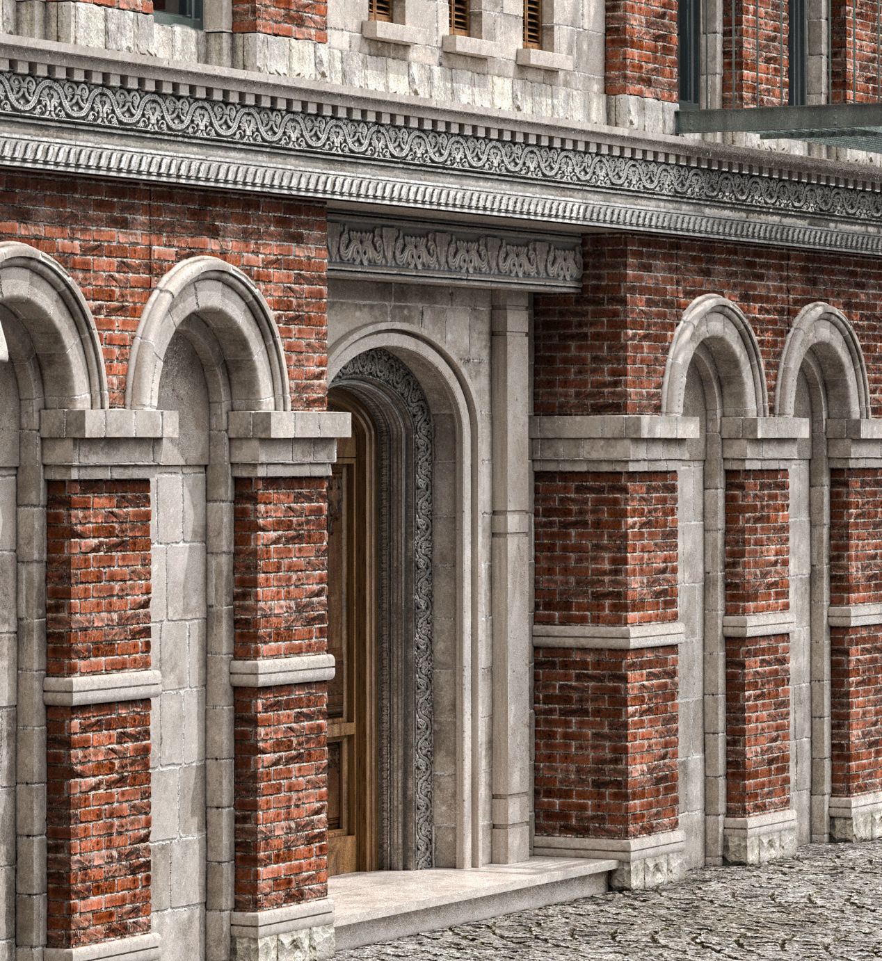 brick building 2 3D model_5