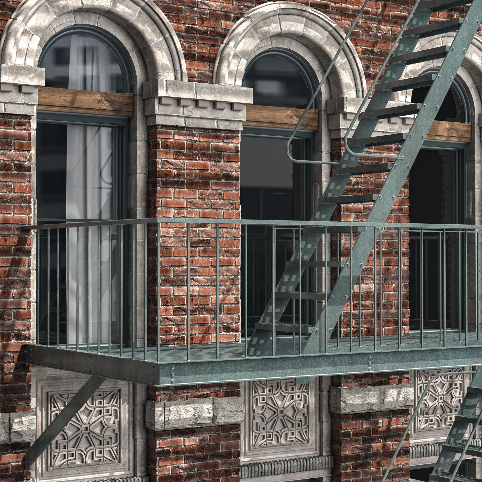 brick building 2 3D model_11