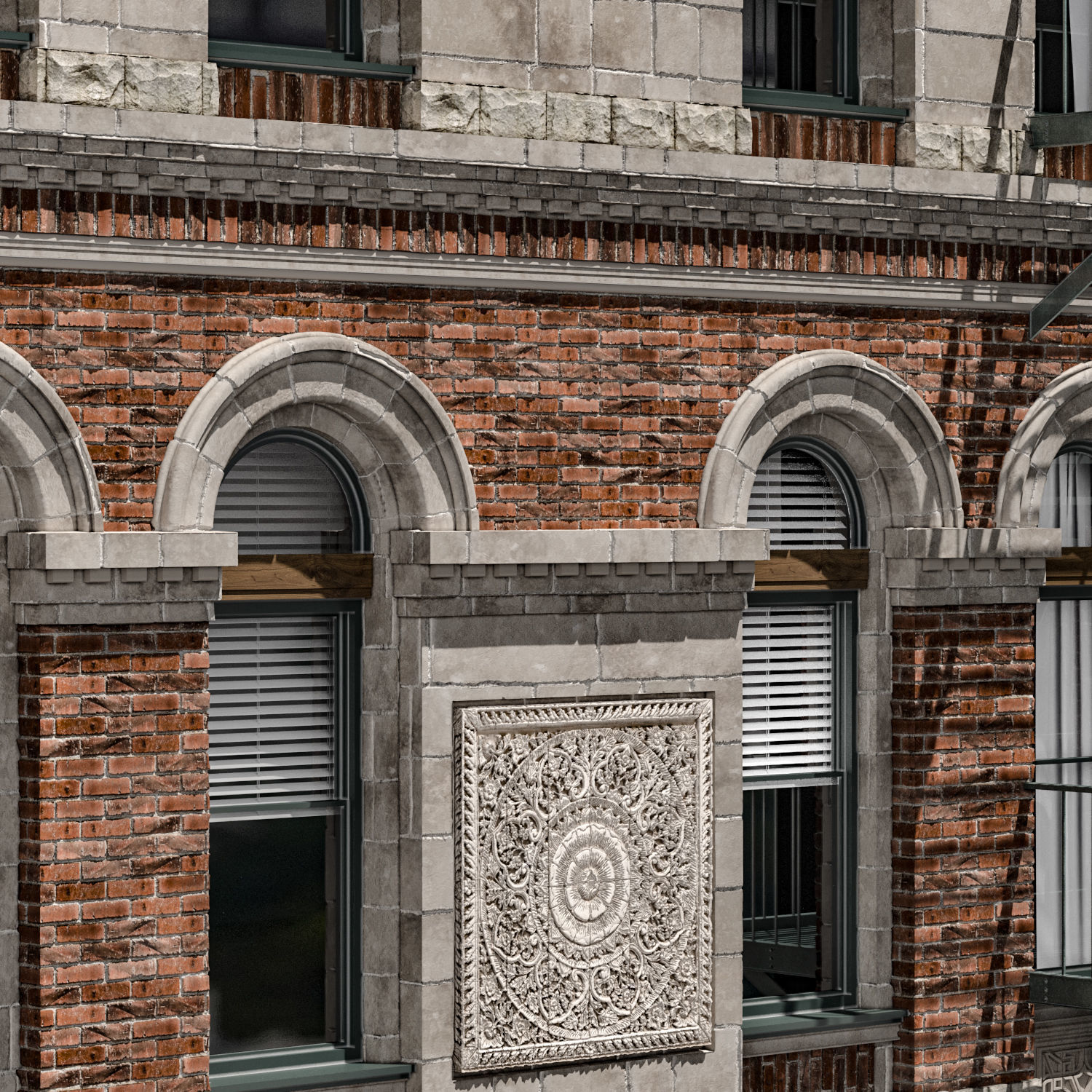 brick building 2 3D model_10