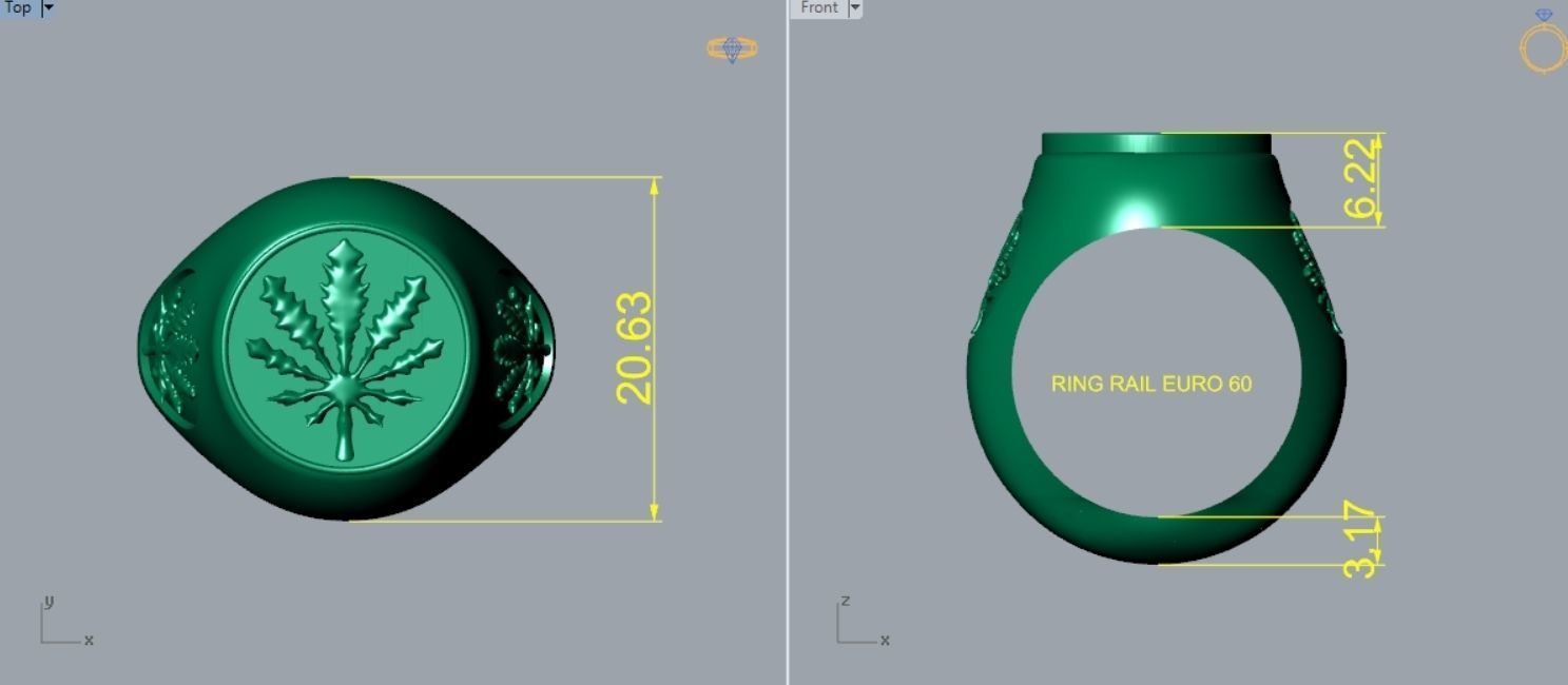 Marijuana Signet Ring and Pendant Set Collection _3