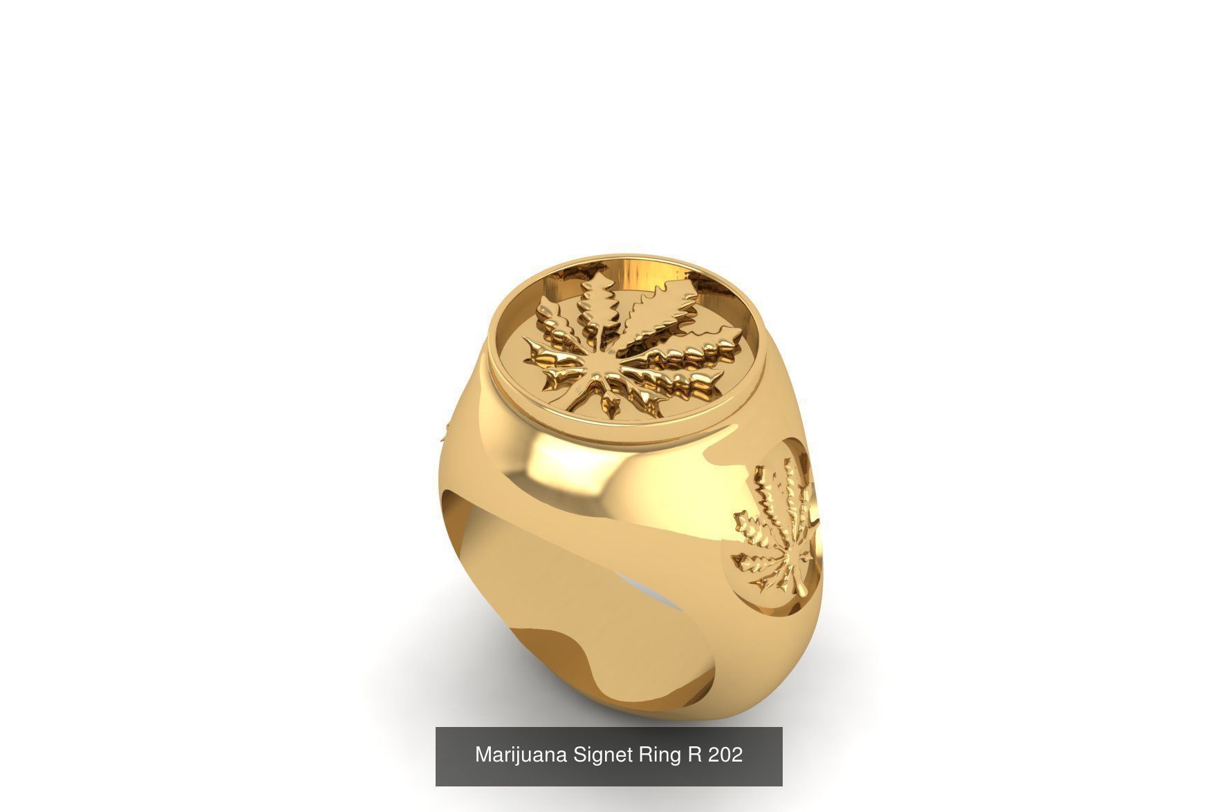 Marijuana Signet Ring and Pendant Set Collection _2