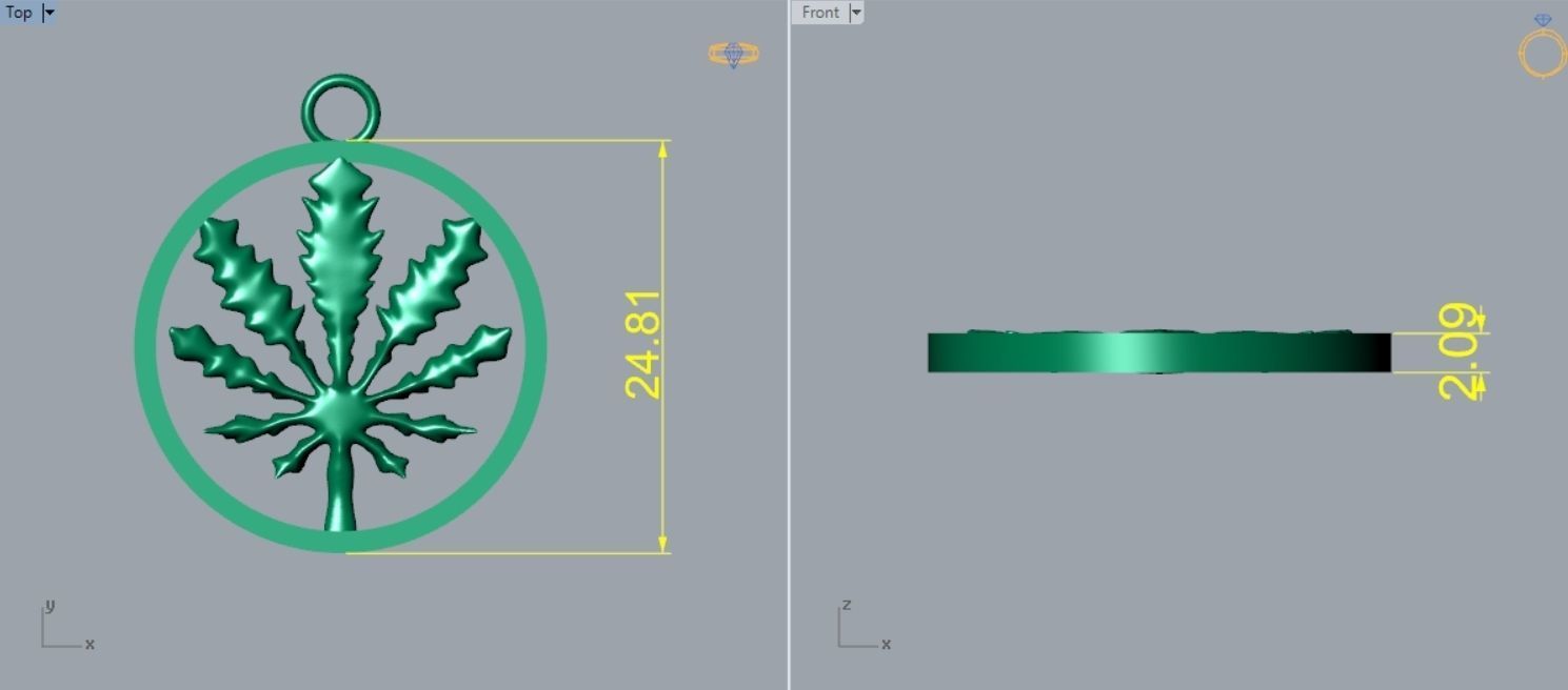 Marijuana Signet Ring and Pendant Set Collection _5