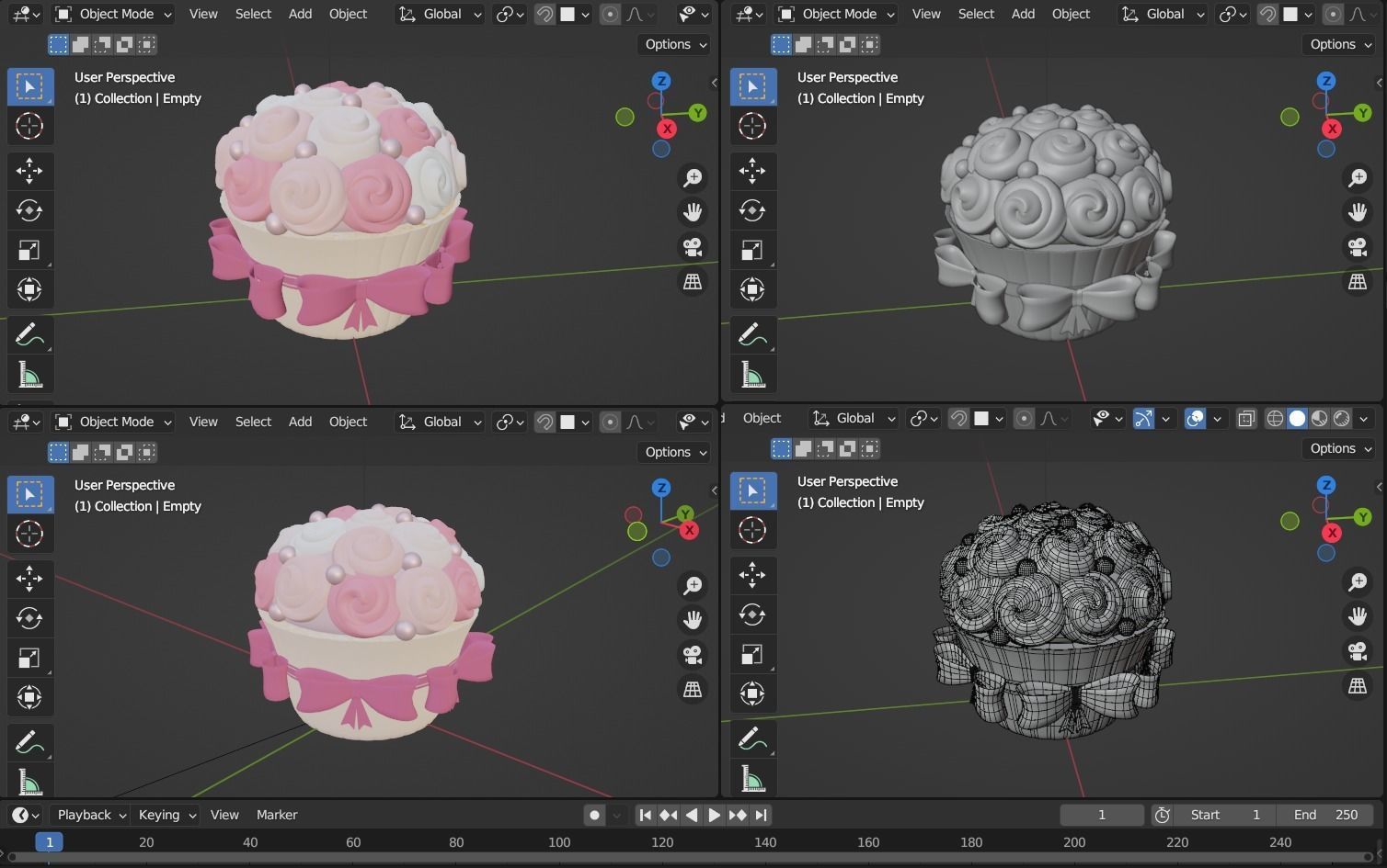 Cupcake 3d Model 3D model_4