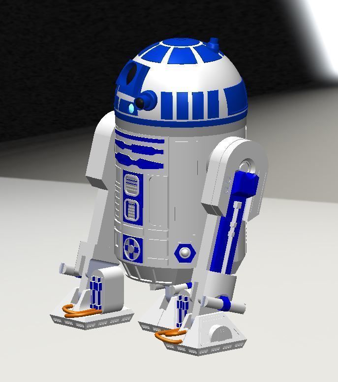 R2-D2 Star wars robot 3D print model_1