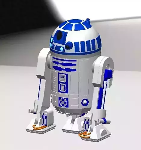 R2-D2 Star wars robot 3D print model