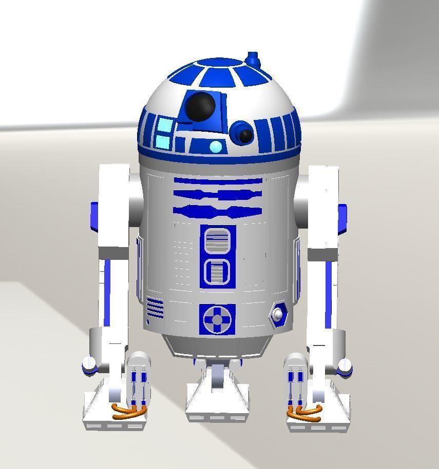R2-D2 Star wars robot 3D print model_2