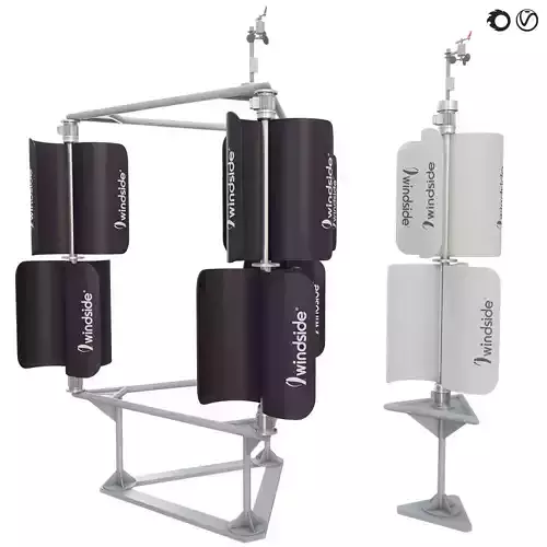 Vertical wind turbine  2 3D model