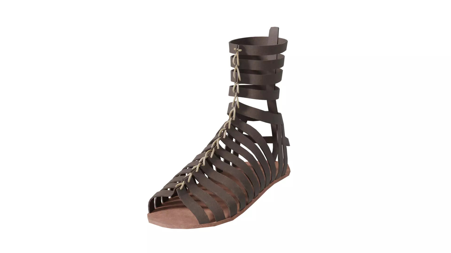 Ancient Roman Sandal Boots - Caligae Low-poly 3D model