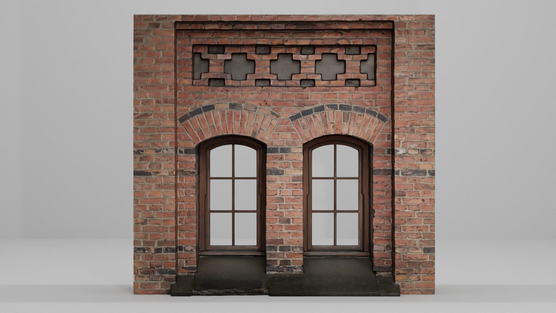 Modular Building Windows Low-poly 3D Low-poly 3D model_2