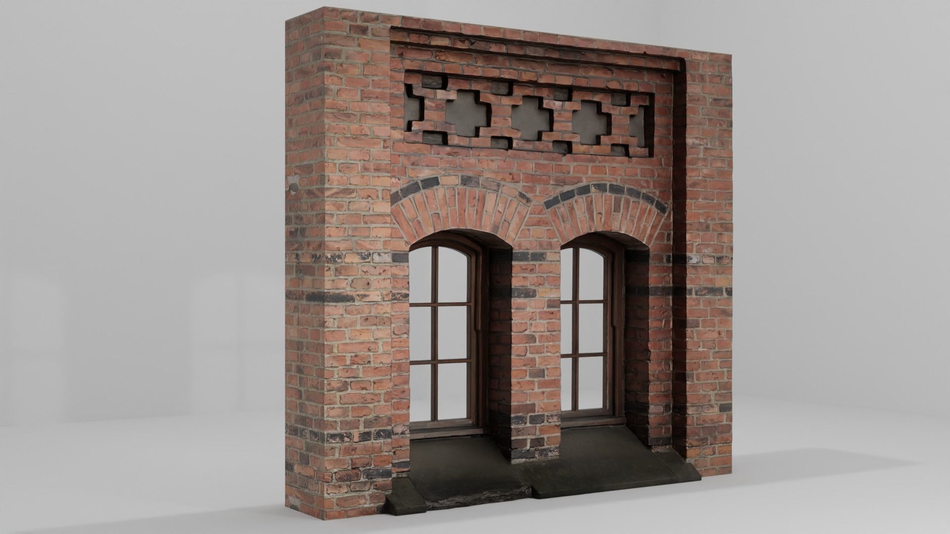 Modular Building Windows Low-poly 3D Low-poly 3D model_3