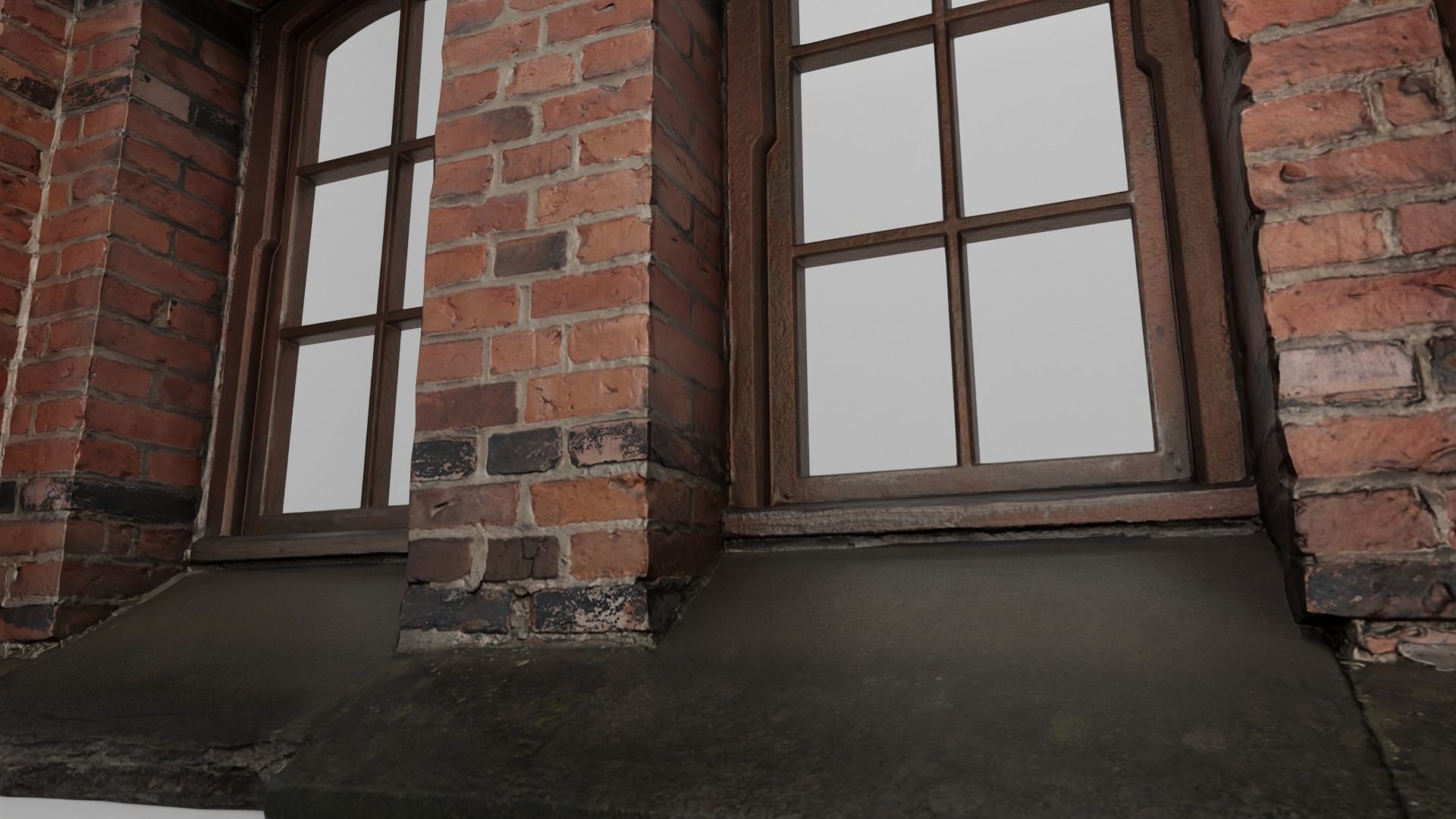 Modular Building Windows Low-poly 3D Low-poly 3D model_8